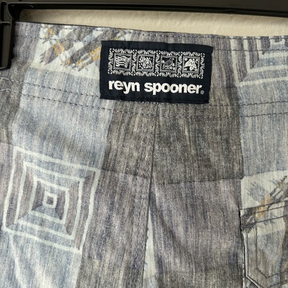 Reyn Spooner Blue/Grey Board Shorts - 30 - Picture 6 of 7